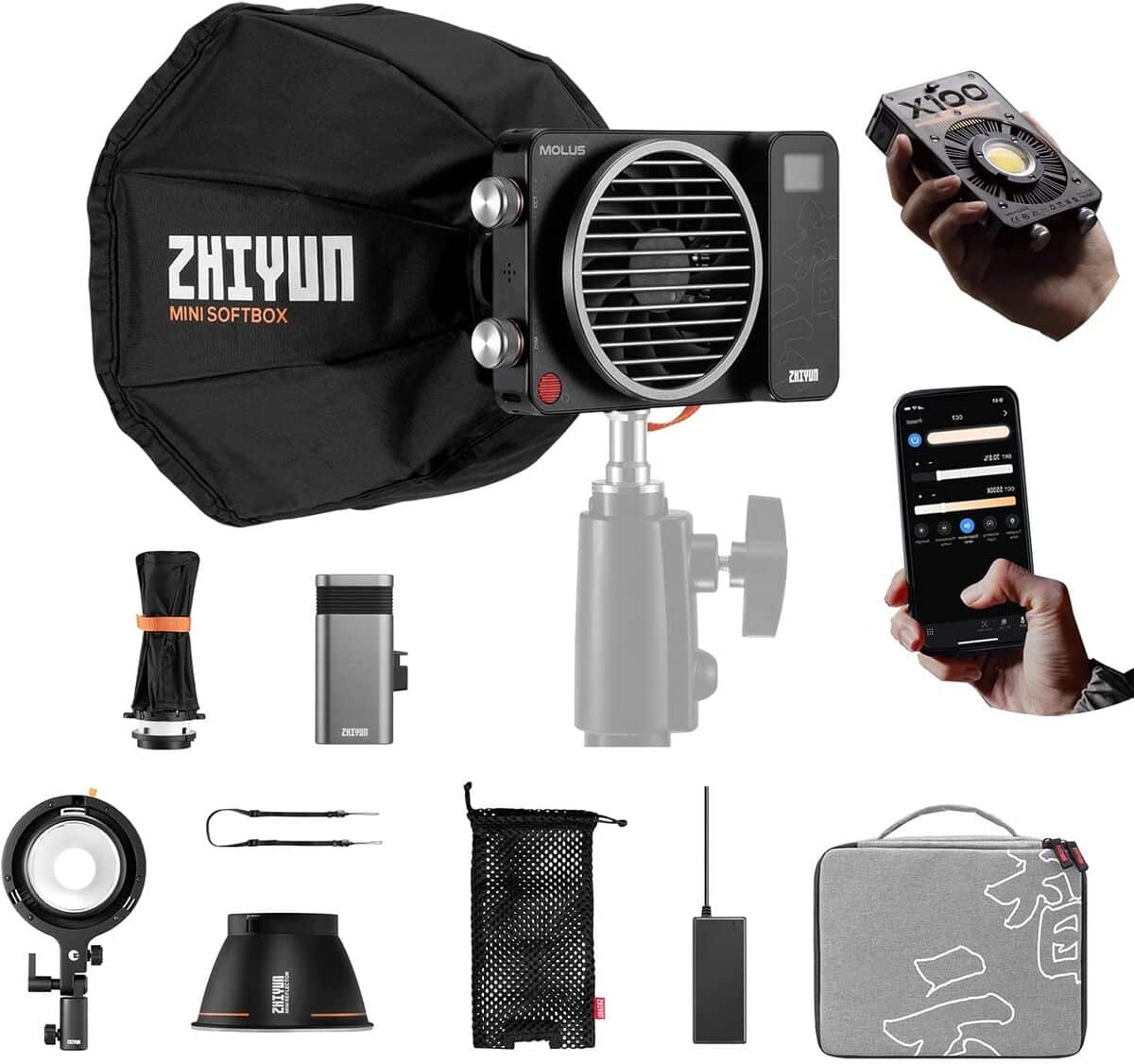 Test : zhiyun Molus X100 Pro - lumière LED studio 100W