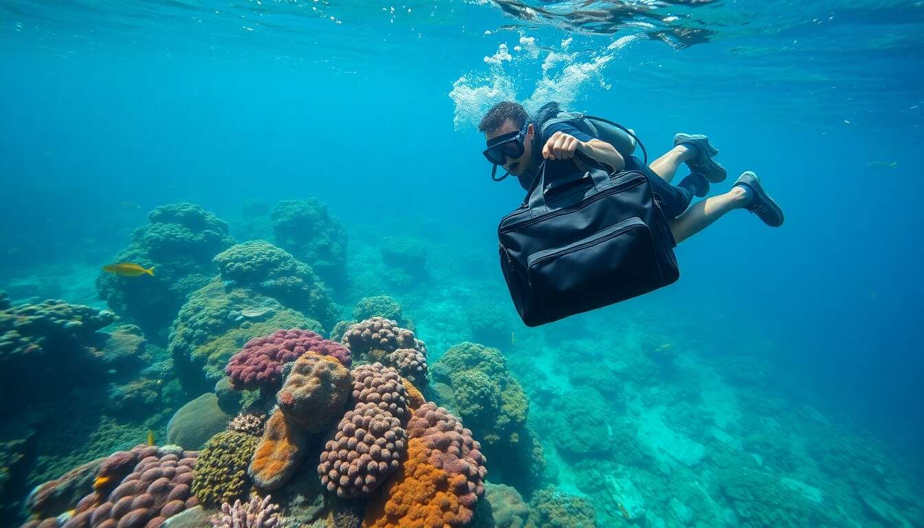 Diff&eacute;rents types de sacs photo sous-marins