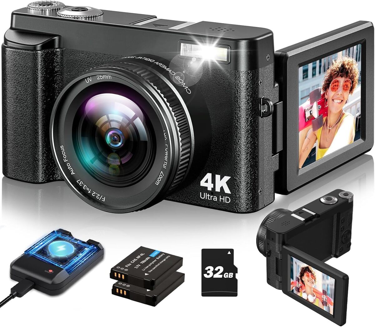 Test : appareil photo 4K 48MP écran rabattable pour débutants