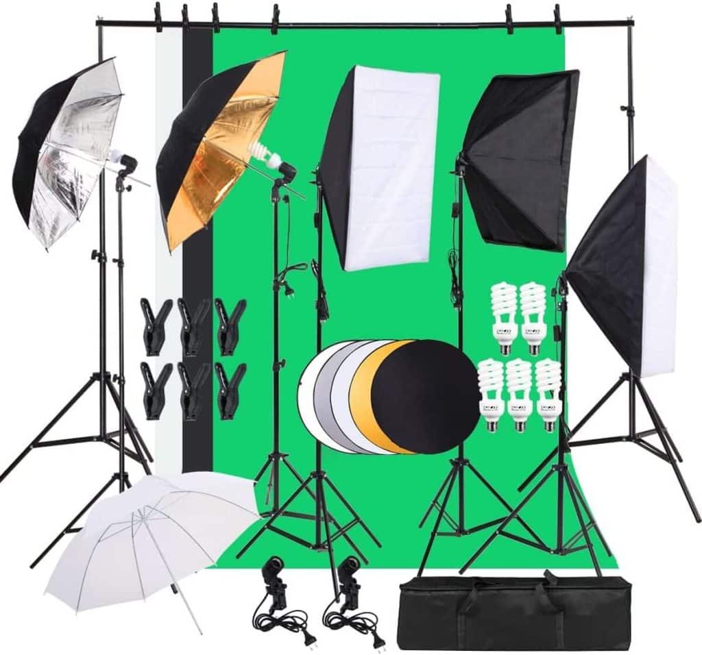 Test du kit studio photo avec réflecteur et softbox