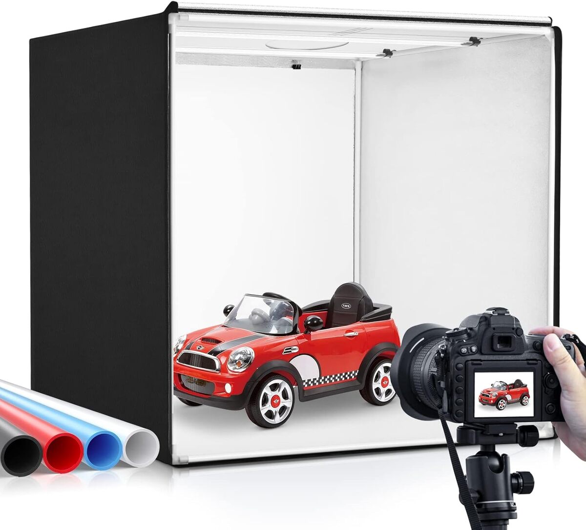 Test : heorryn kit studio photo 80 cm - lumière variable et fonds colorés