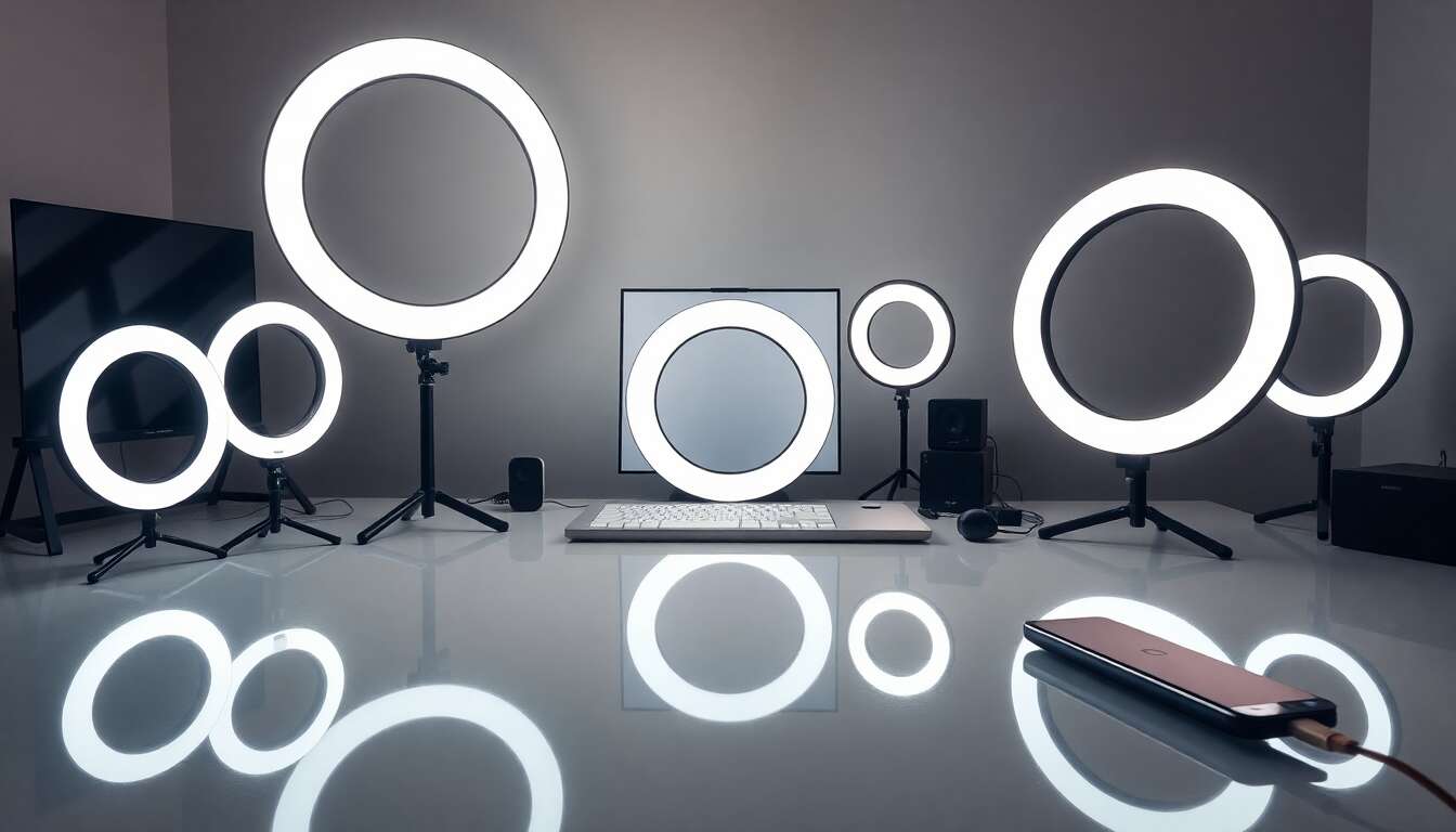 Les diff&eacute;rents types de ring lights disponibles