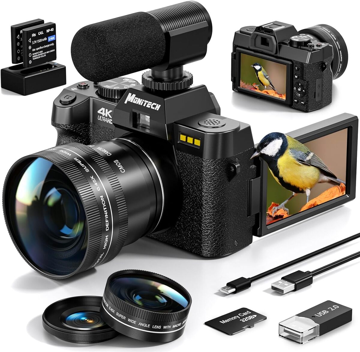 Test de l'appareil photo numérique Monitech S100 48MP 4K pour vlogging