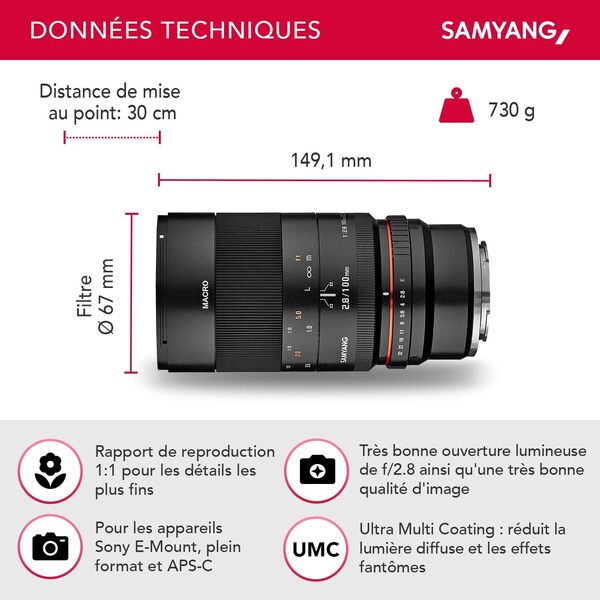 Samyang 100mm F2.8 Macro Sony E-Mount
