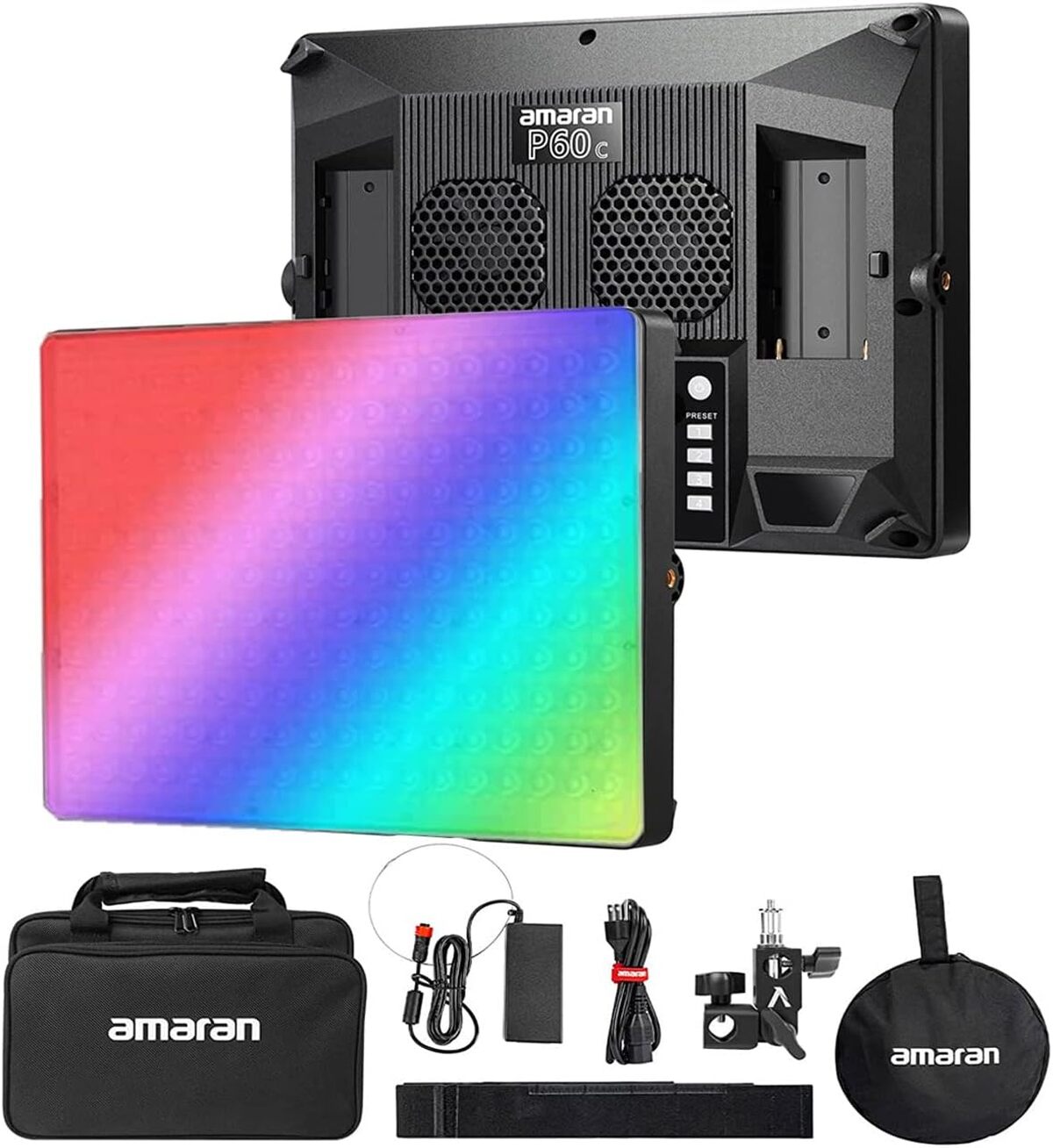 Test du panneau vidéo LED Aputure Amaran P60C RGBWW 60w