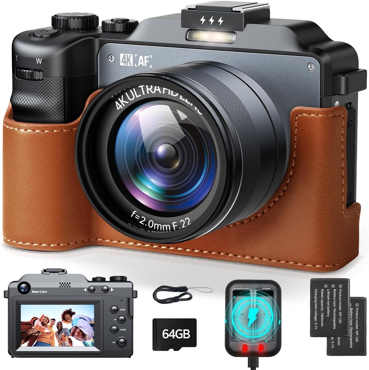 Test appareil photo 4K 64MP autofocus avec zoom 18X