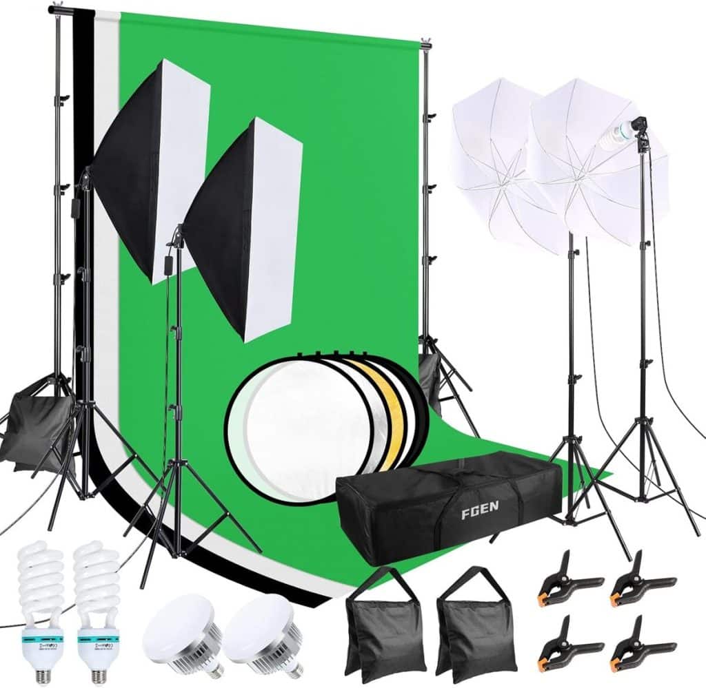 Test du kit studio photo FGen : softbox et fond vert 2, 6 m x 3 m pour des vidéos pro