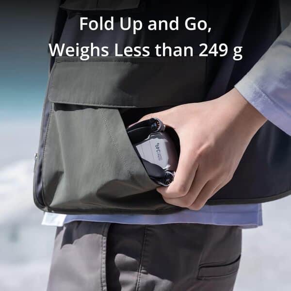 Dji Mini 3 Pro - Drone Caméra Léger et Pliable avec Vidéo 4K/60Ips, Photo 48Mp, Temps de Vol de 34 Min, Détection d’Obstacles dans Trois Directions, Idéal pour la Photographie Aérienne et les Réseaux