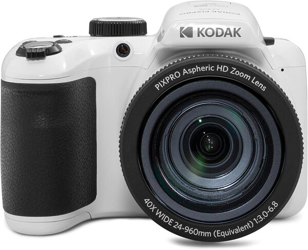 KODAK Pixpro Astro Zoom AZ405 - Appareil Photo Numérique Bridge, Zoom X40, Grand Angle de 24 mm, 20 Mégapixels, LCD 3, Vidéo Full HD 1080p, OIS, Pile AA - Blanc