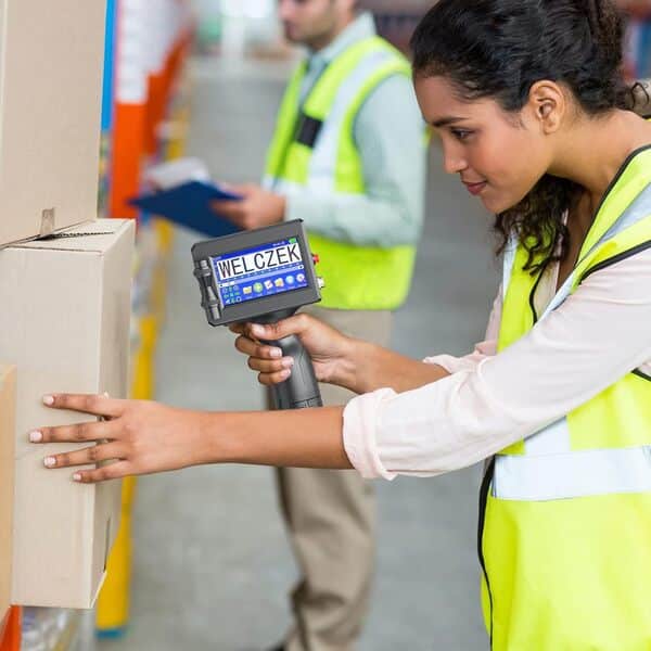 TIJ127 Imprimante à Jet d'encre Portable, Imprimante Portable, Codeur Jet d'encre Mobile pour Code QR, Code-Barres, Date, Logo, Texte sur n'importe Quelle Surface