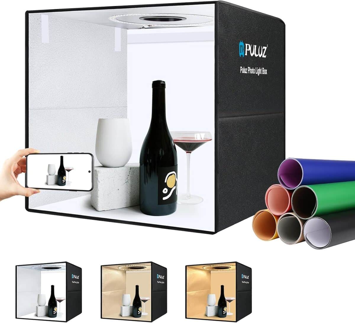 Boîte à Lumière Studio Photo Pliable - Portable - Éclairage LED