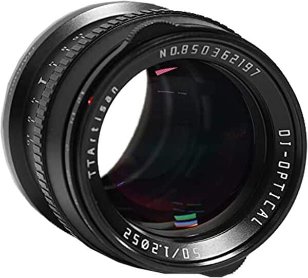 TTArtisan Objectif APS-C F/1.2 50 mm Mise au Point Manuelle Compatible avec appareils Photo Sony E Fujifilm M4/3 Canon M M43 (Compatible avec Monture Fuji X)