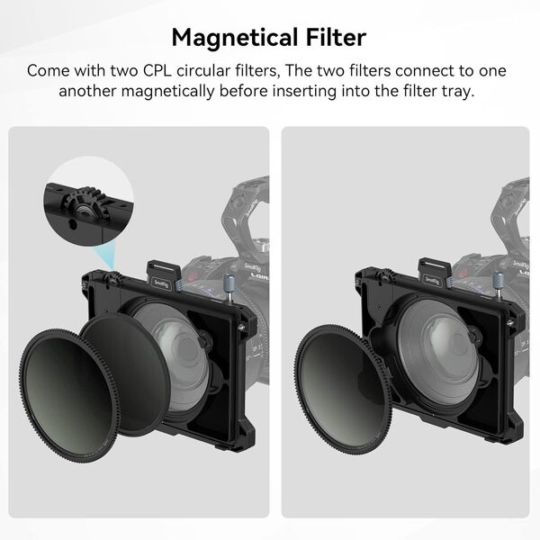 SMALLRIG Matte Box, Kit VND Modulaire Multifonctionnel Léger de la Série Star-Trail, avec Kit de Filtre VND 95 mm, Cadre de Filtre, Support LWS 15 mm, pour Camera Reflex Numériques sans Miroir - 3645