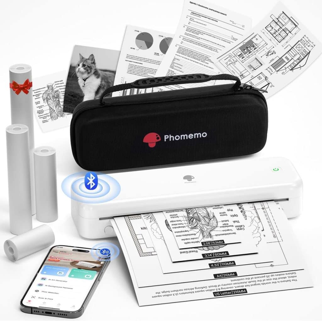 Test de l'imprimante thermique Phomemo M834 : efficacité et mobilité