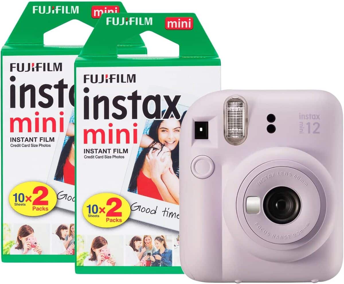 Test Fujifilm Instax Mini 12 : pack de pellicules lilas