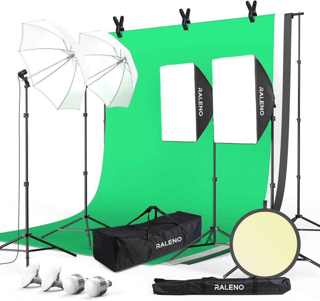 Test : kit photo studio Raleno, système de support complet pour vidéos et portraits
