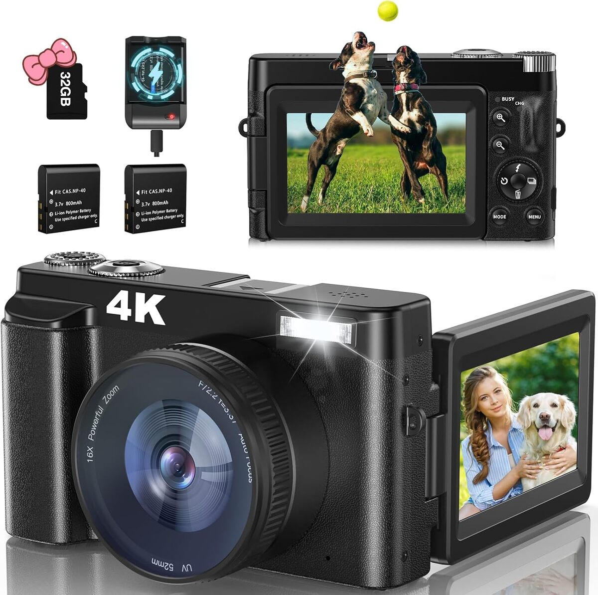 Test : appareil photo numérique 4K 48MP avec écran 180°