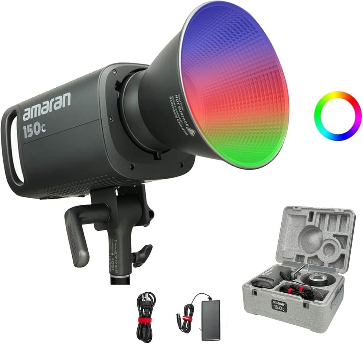 Test de la lampe vidéo LED Aputure Amaran 150C RGBWW 150W bicolore