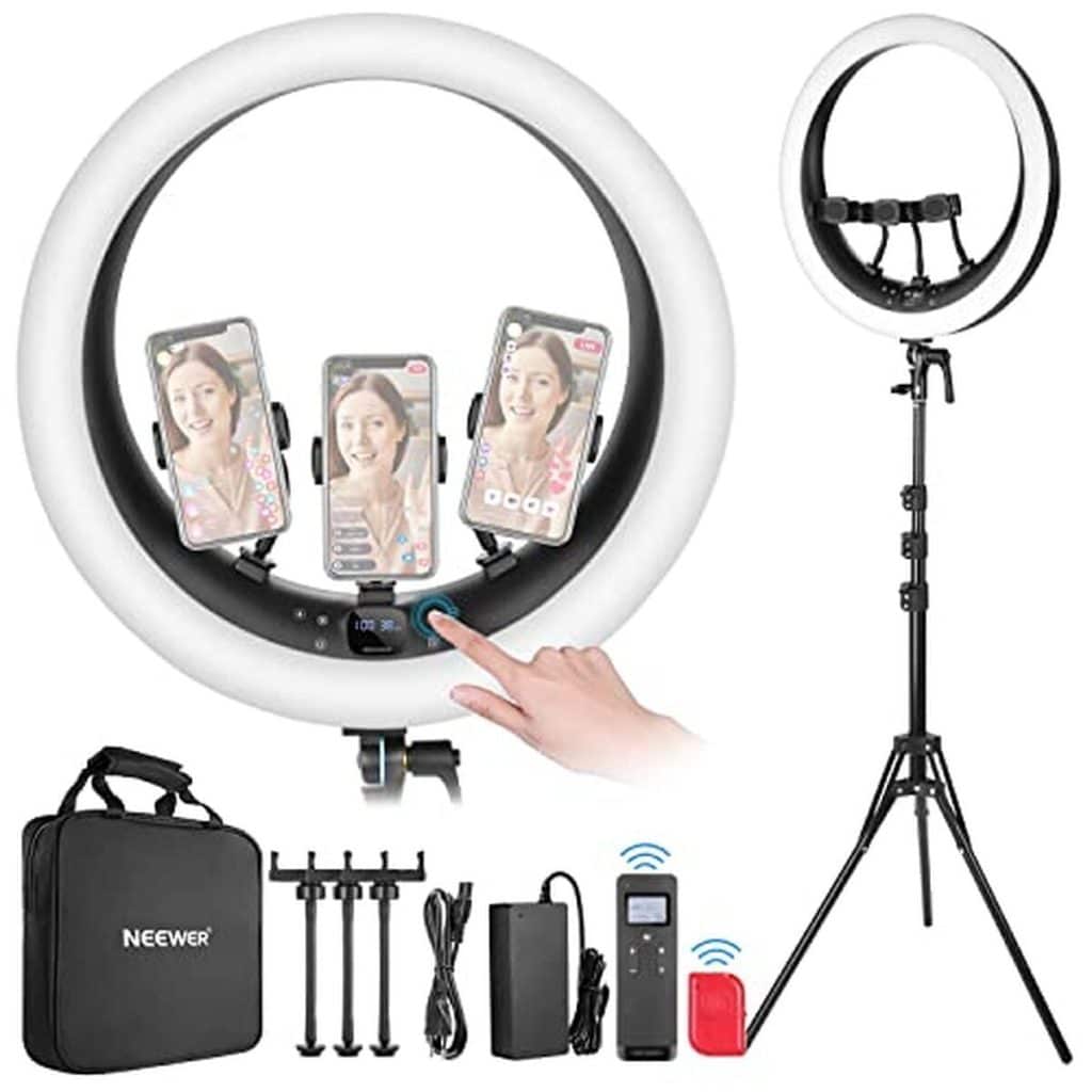 Test du NEEWER RP18H : ring light 19" pour streaming et appels vidéos