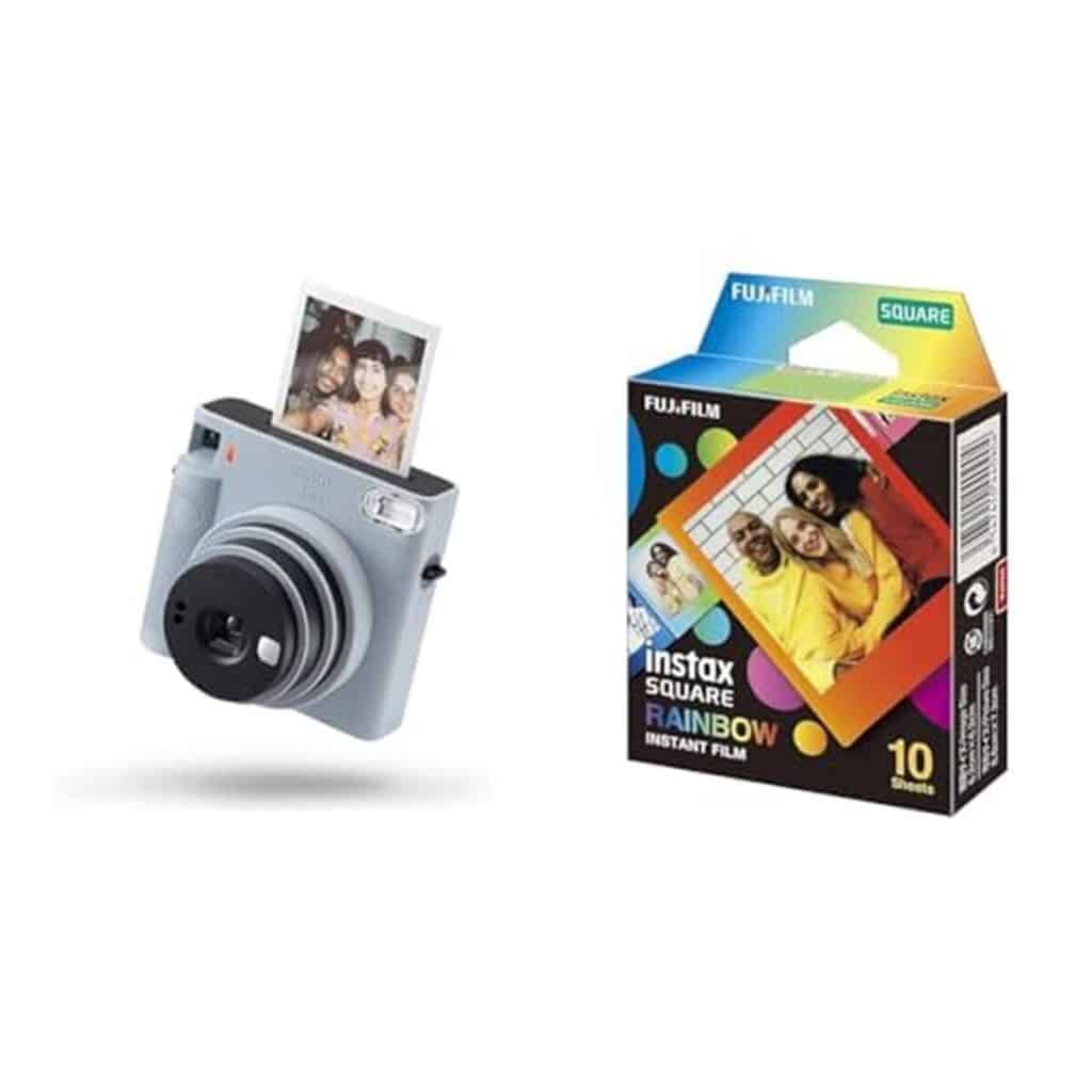 Test : fujifilm instax square SQ 1 glacier bleue avec films arc-en-ciel - Avis complet et caractéristiques
