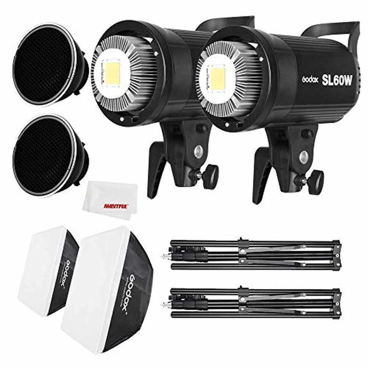 Test : godox SL-60W - paire d'éclairages vidéo LED complète