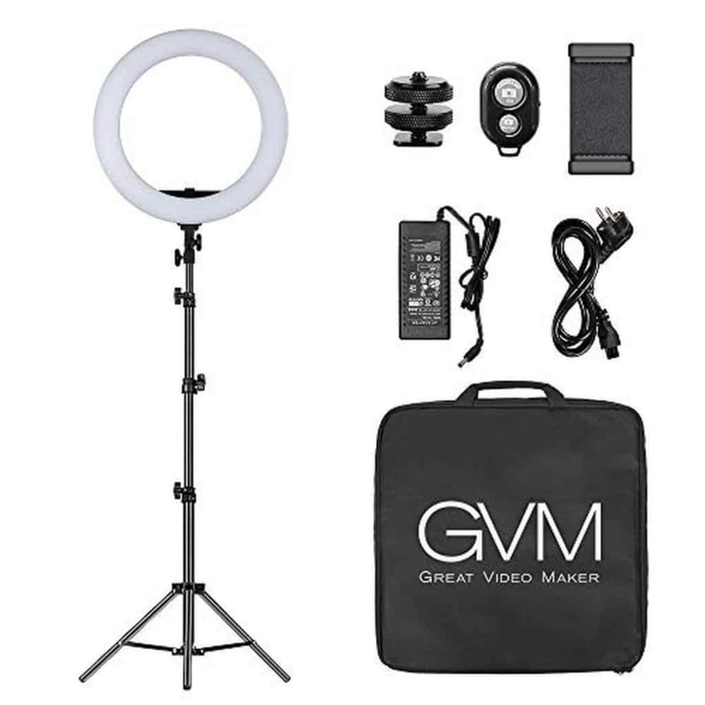 Test : kit anneau LED GVM 18 pouces pour studio photo