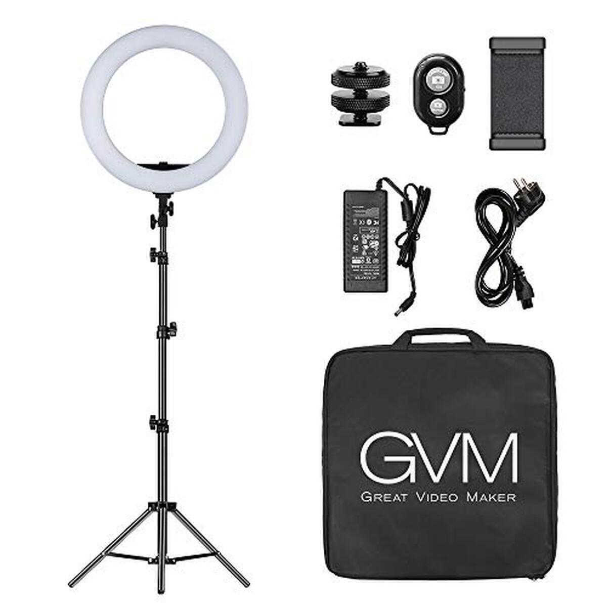 Test : kit anneau LED GVM 18 pouces pour studio photo