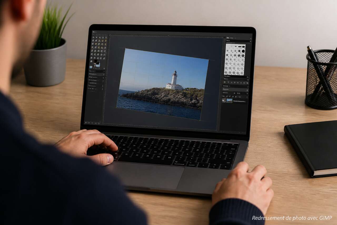 Comment redresser une photo avec GIMP