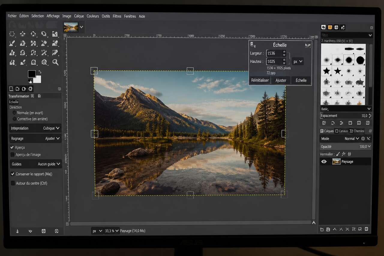 Redimensionner une photo dans gimp avec la mise à l’échelle de l’image Redimensionner une photo dans gimp avec la mise à l’échelle de l’image