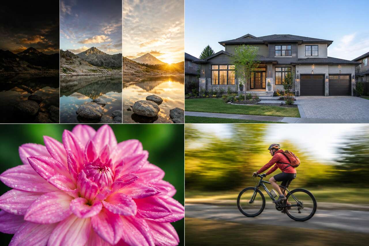 Cas pratiques : paysage, photo immobilière, macro et sujets en mouvement Cas pratiques : paysage, photo immobilière, macro et sujets en mouvement